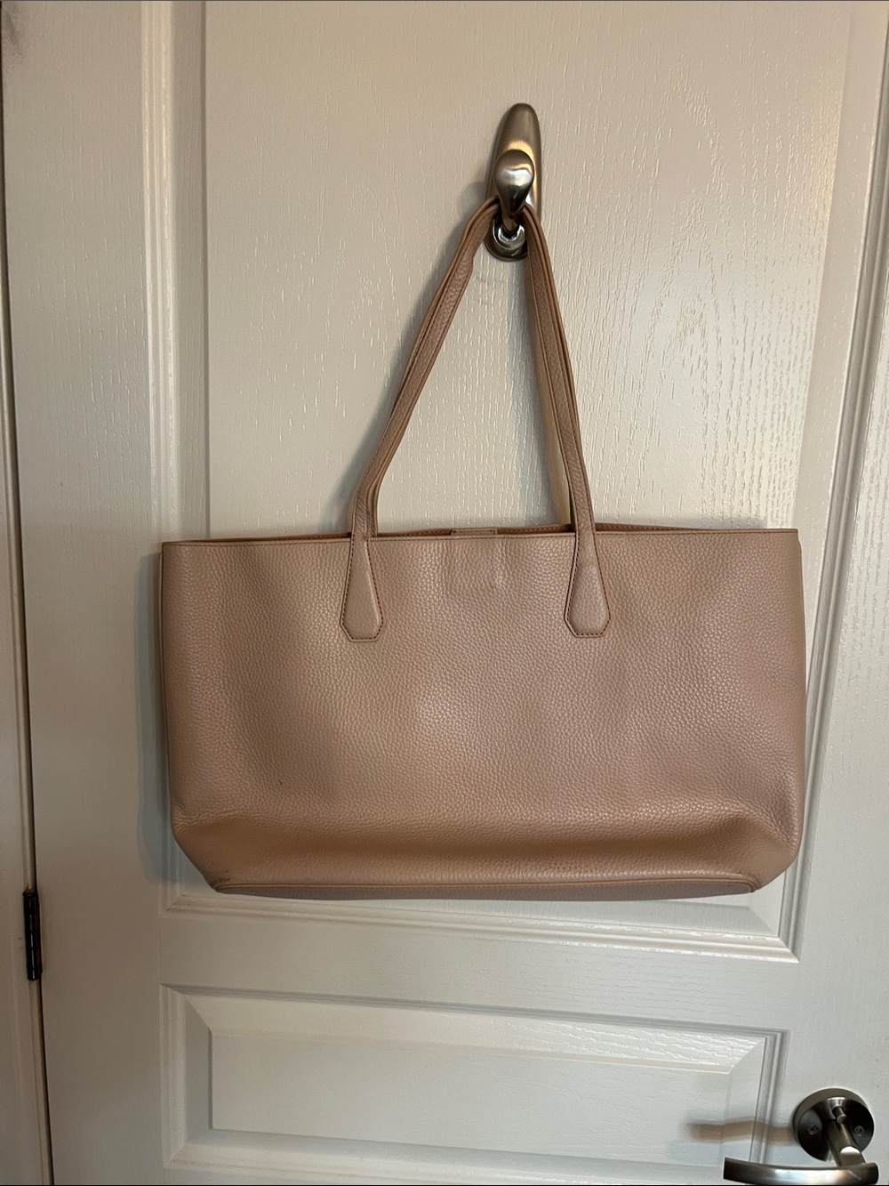 Tory Burch Dusty Pink Pebbled Leather Tote - Picture 2 of 5